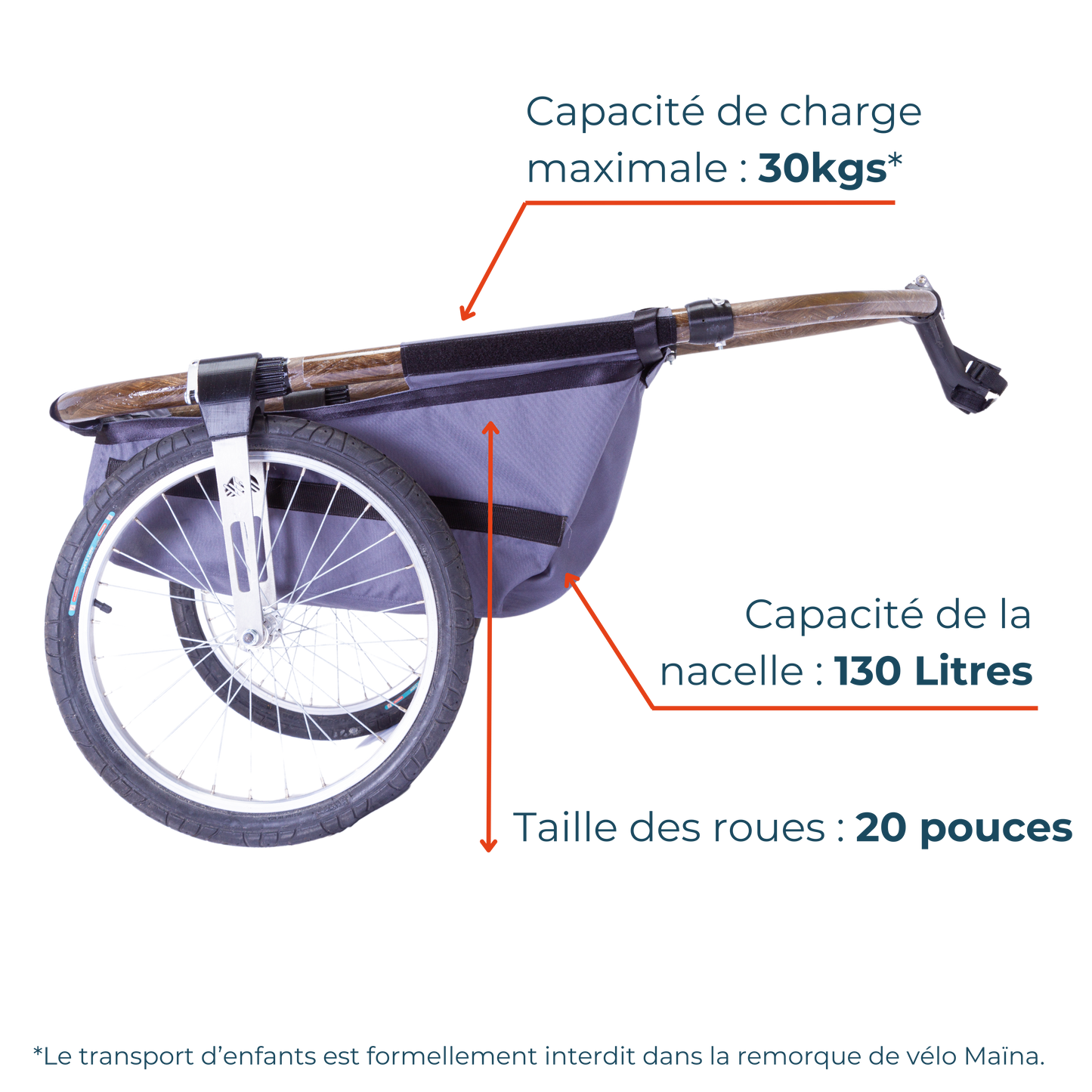 La remorque de vélo Maïna