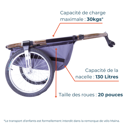 La remorque de vélo Maïna